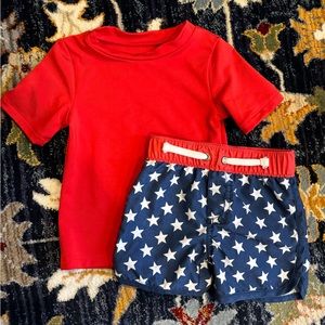 Baby Boy American Swimsuit and Top